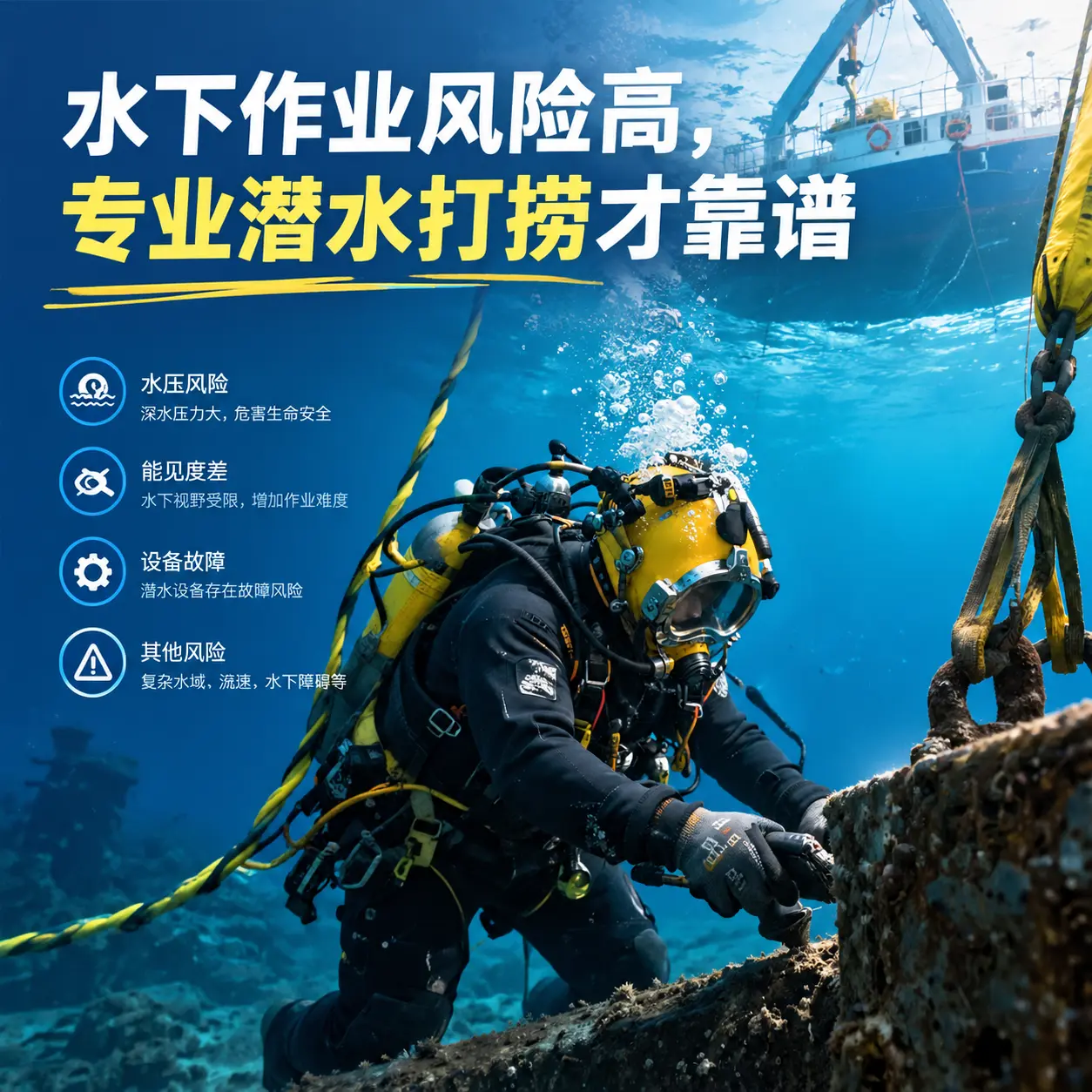 水下作业风险高,贵溪专业潜水打捞才靠谱